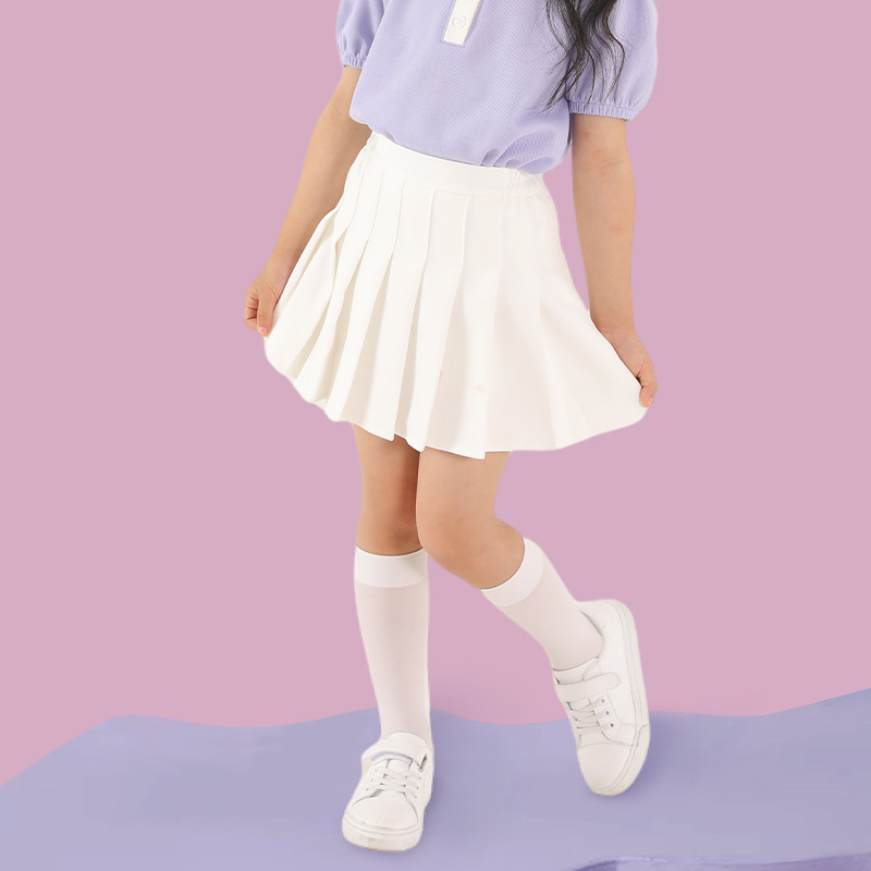 Falda de pastel para niñas falda blanca de verano estilo princesa falda mullida para niños estilo occidental frito calle bebé 2023 delgada