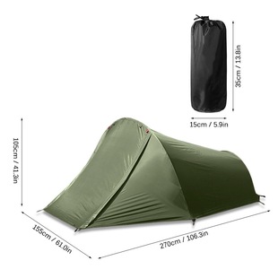 Mountainattle 2-person outdoor aluminum pole ultra-lightweight Dew camping tent tunnel anti-rainstorm