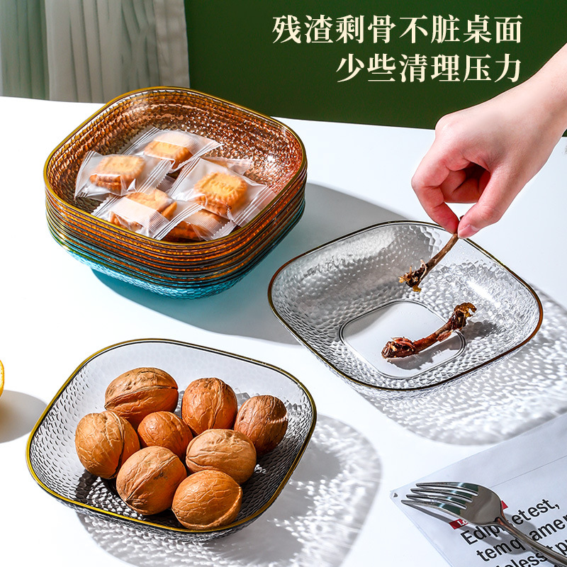 Light Luxury Style Home Fruit Bowl Plastic Snack Plate Living Room Storage Rack Dessert Snack Cookie Display Tray Boneless Dish
