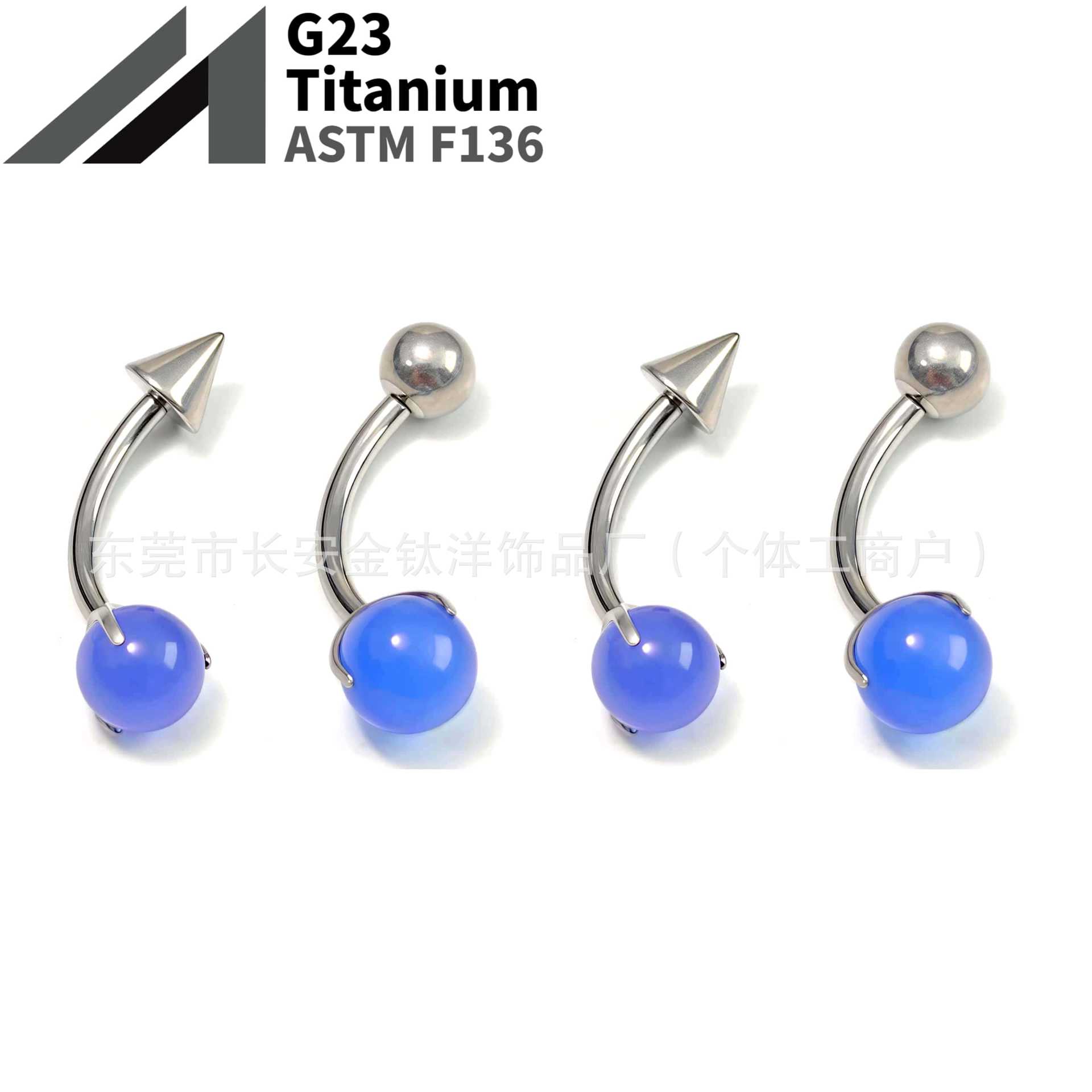16G labret stud size and finish detail