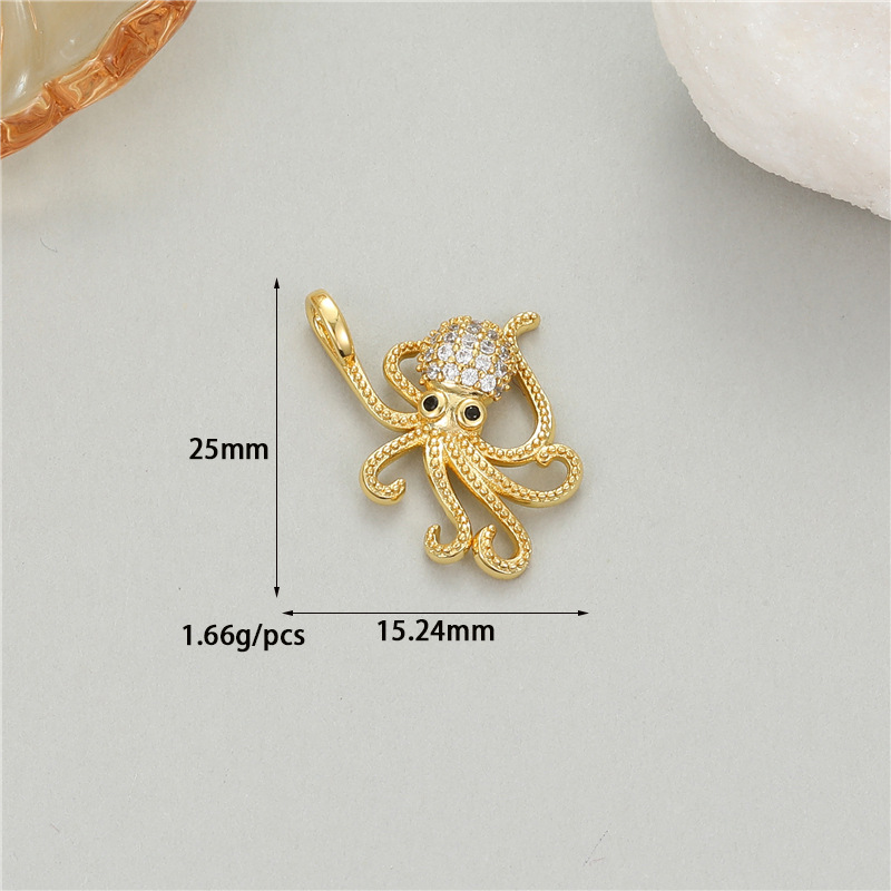 5g Weight Pendant Jewelry Making Type DIY Ornament Accessories Classification 1 Piece Quantity Copper Material Starfish, Dolphin, Fish Tail Pattern All Seasons Season Plating Design Cute, Vacation, Beach Style 1 Piece Copper Starfish Dolphin Fish Tail Pendant DIY Ornament Accessories 11