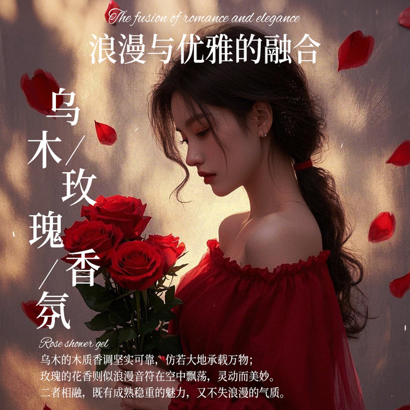 乌木玫瑰玻尿酸香氛沐浴露持久留香72H保湿补水滋润沐浴乳液现货|undefined