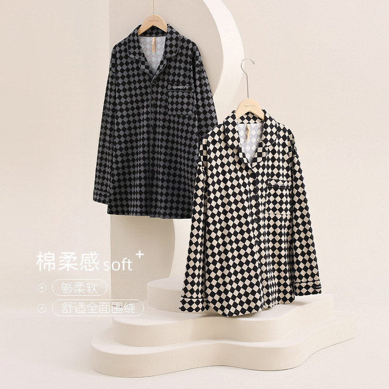 2023 nuevos pijamas de mujer de primavera y otoño 100% algodón de manga larga ropa para el hogar traje de talla grande para mujer