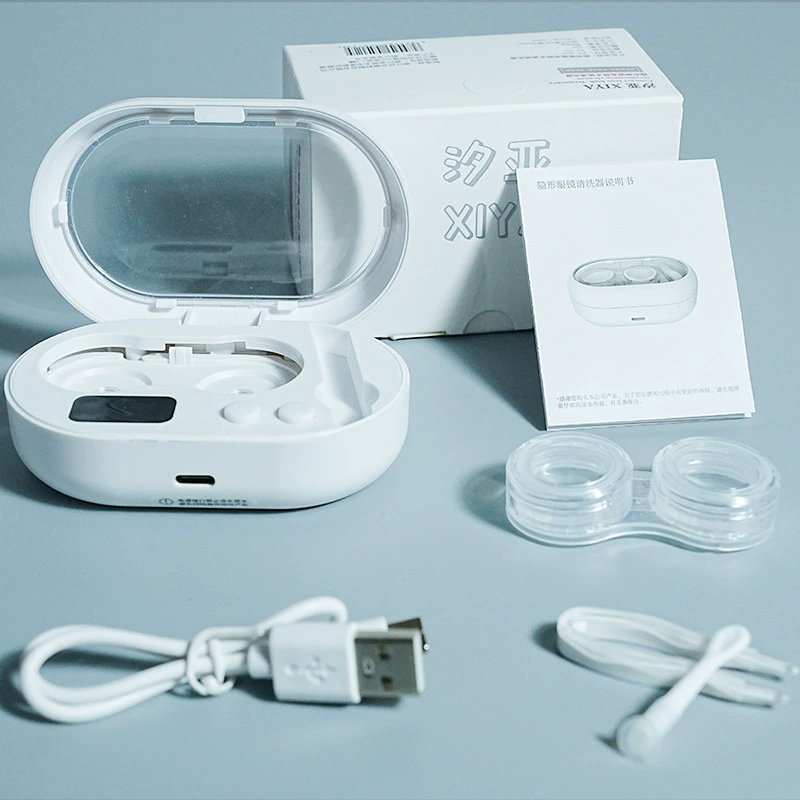 Xiya очиститель контактных линз перезаряжаемый портативный полностью автоматический ящик для контактных линз ультразвуковая чистка высокочастотный ополаскиватель