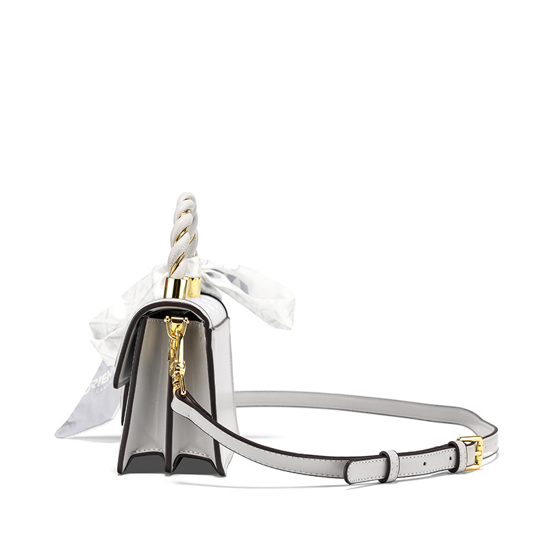 2024 New Trend Vit Scarf Handhållen Liten fyrkantig Dam Presbyopia Mode Crossbody-väska med en axel_voghion.com