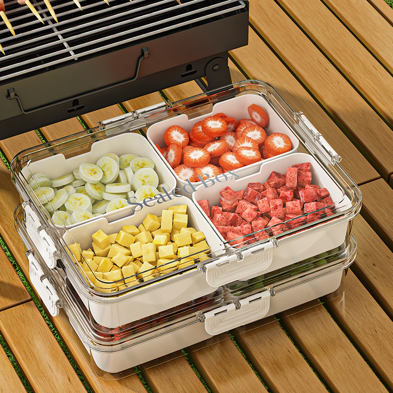Caja de almacenamiento al aire libre camping de primavera picnic pequeño refrigerador móvil caja de frutas portátil caja de comida caja de almacenamiento