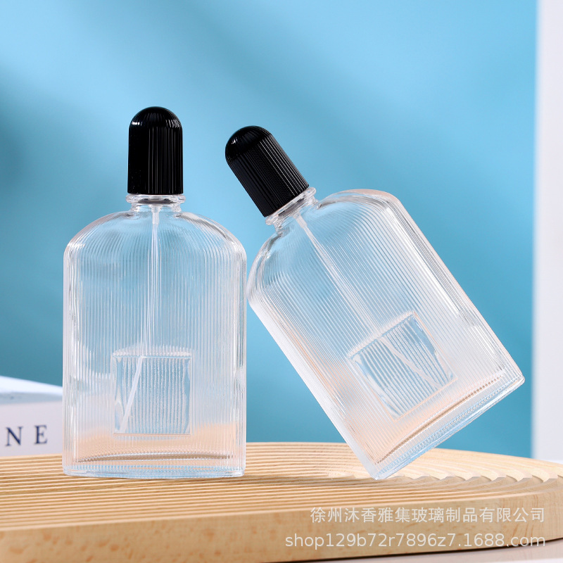 现货卡口香水瓶小号透明玻璃简约便携100ml分装瓶化妆品喷雾瓶