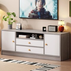 严选电视柜落地实木加高柜子现代简约客厅家用收纳柜小户型电视柜
