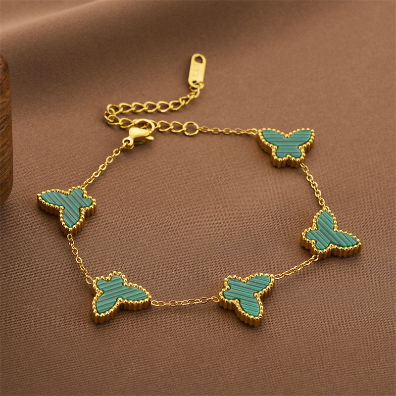 Joyas transfronterizas europeas y americanas Pulsera de acero de titanio de todo fósforo Versión coreana del temperamento bohemio Pulsera de acero de titanio que no se desvanece Joyería femenina