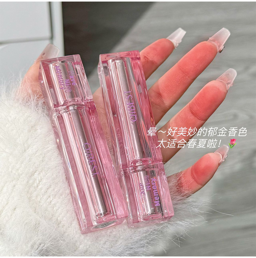 Flower Language Matte Lip Mud Pink Girl Spring and Summer Pale Complexion Fair Student Four-color Light Series Wholesale in stock Item Picture