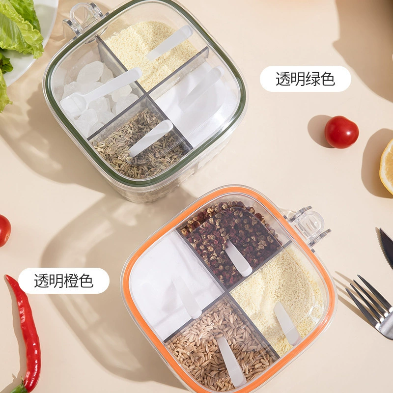 Упаковочная коробка для дегустации кухня Домашняя четырехшовая полная солёная сладкая приправа коробка Многофункциональная емкость овлажнение