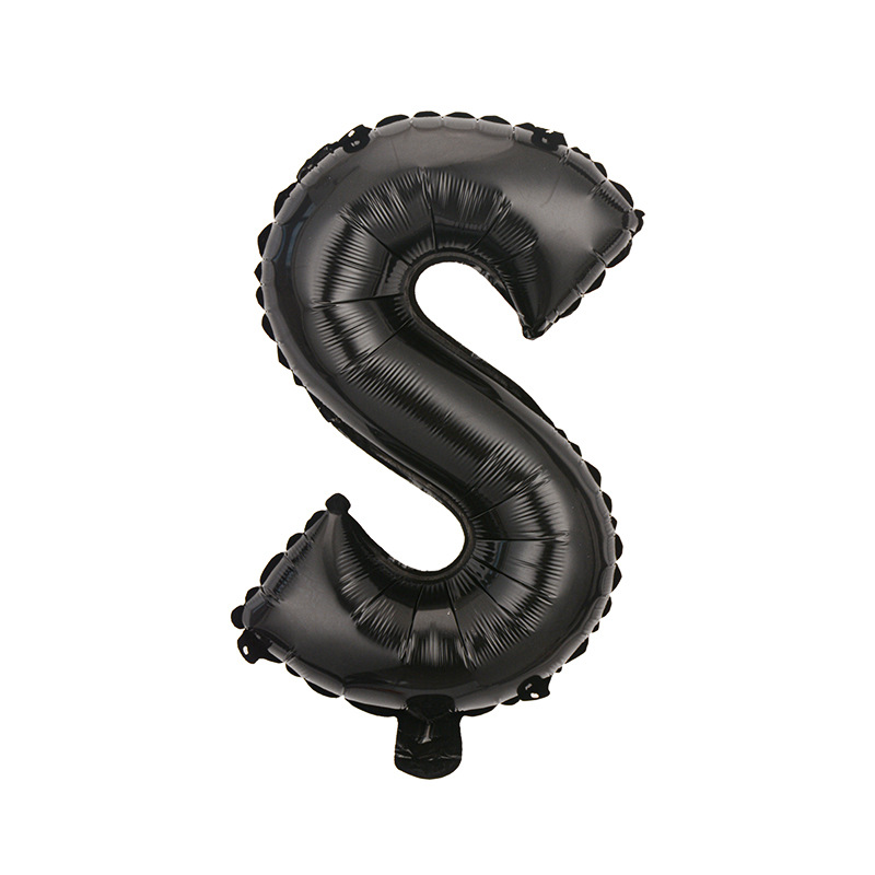 Estilo americano Delgado 16 pulgadas inglés carta globo pequeño tamaño A- Z cumpleaños boda habitación decoración aluminio película globo al por mayor