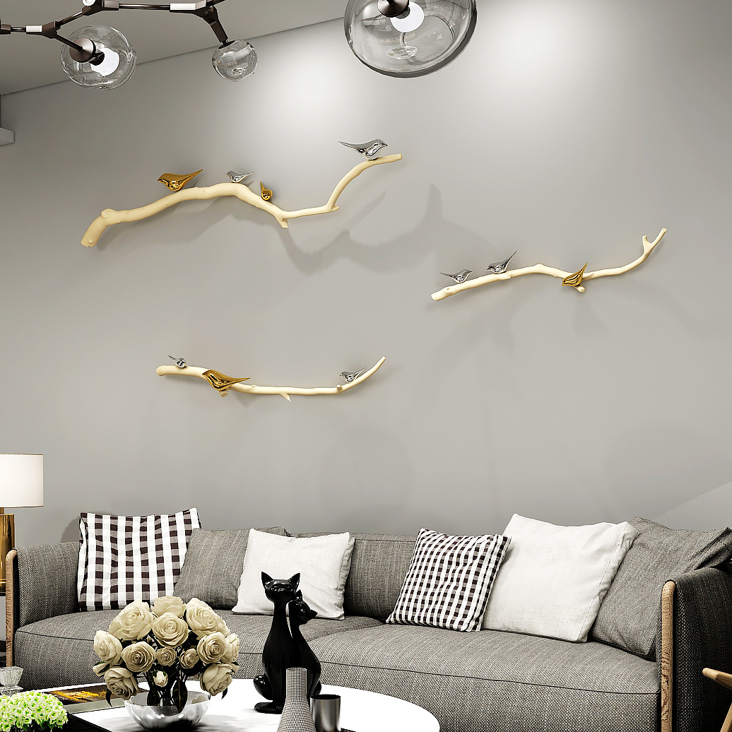 树枝鸟立体墙饰壁饰创意现代家居客厅墙面壁挂装饰品墙上挂饰挂件