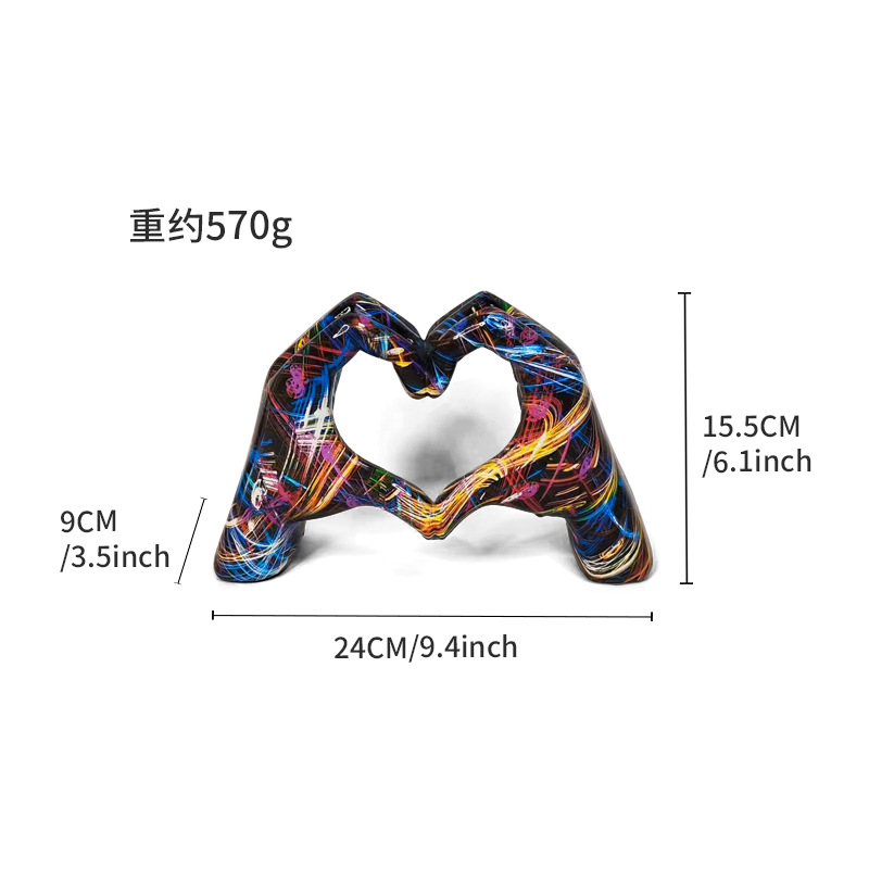 Internet celebridad graffiti amor gesto decoración hogar sala de estar Oficina escritorio exposición resina artesanía decoraciones