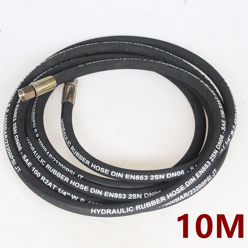 Tubo de engrase para máquina neumática, manguera de alta presión para pistola de engrase, manguera de alambre de acero de doble capa para inyector de engrase 4m/6m.