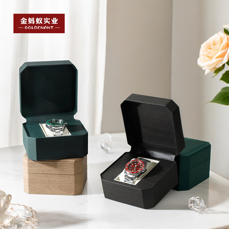 Mechanical Watch Watch Box Flip Solid Wood Grain Jewelry Watch Box Watch Jewelry Storage Box Watch Packaging Box Gift