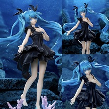 深海少女初音未来手办黑色礼服二次元美少女摆件模型景品批发代发