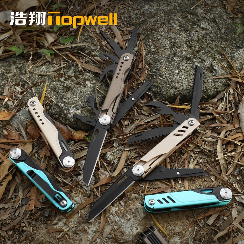 多功能小刀便携折叠刀户外多功能工具EDC露营剪刀带背夹厂家批发