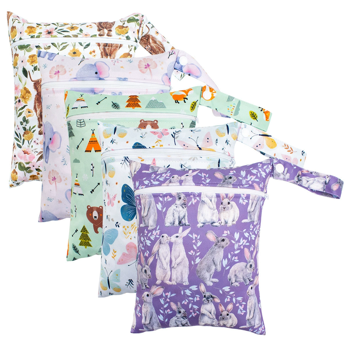 Многоразовый портативный пеленальный мешок для подгузников, водонепроницаемый мешок для подгузников, сумка для влажных вещей, для хранения, путешествий и прогулок