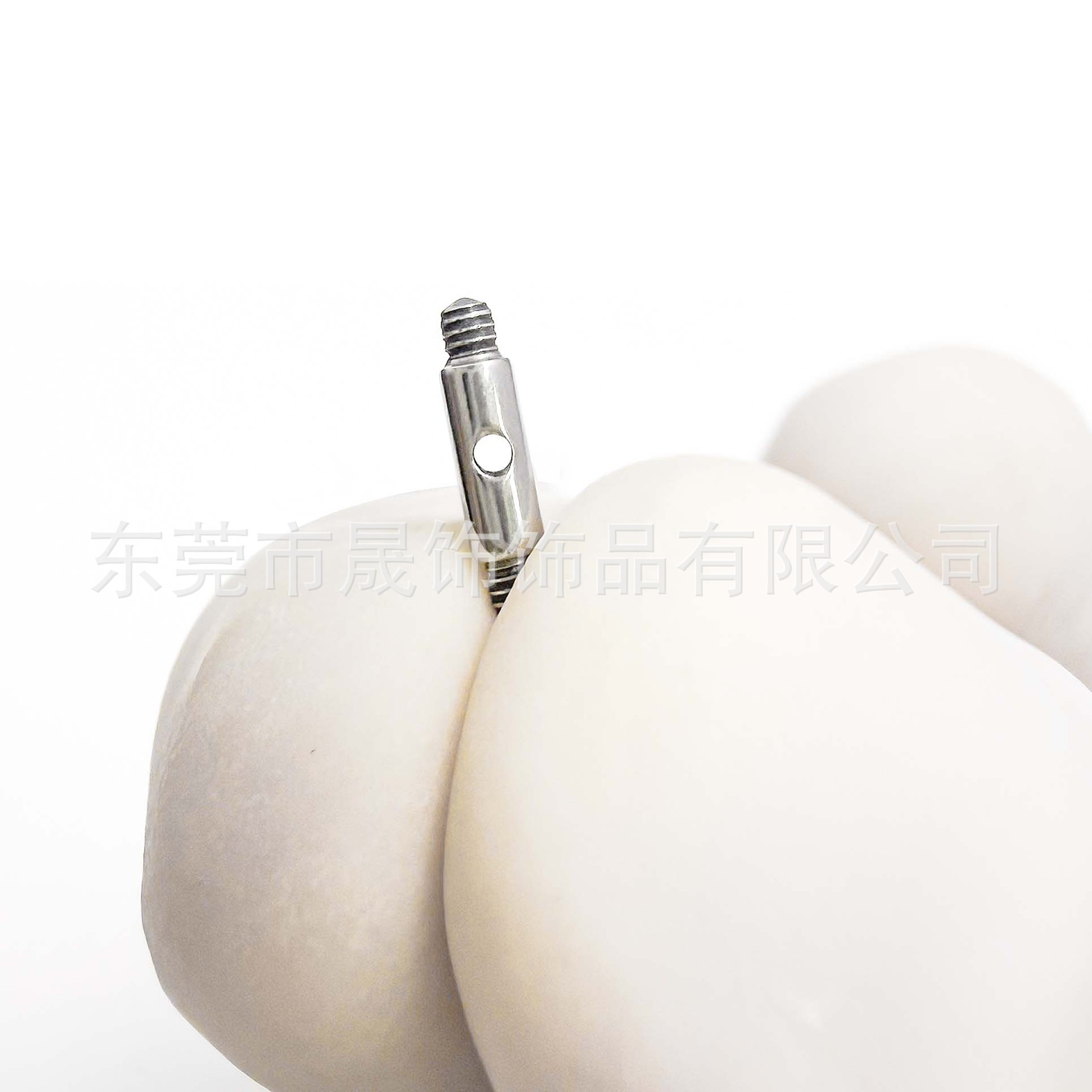 F136 Titanium Ear Stud 延 Long Post 14G单孔0.9 1.2牙 Double Thread Diy内牙 Straight Barbell Ear 桥连接 Barbell - 14G(1.60mm)
