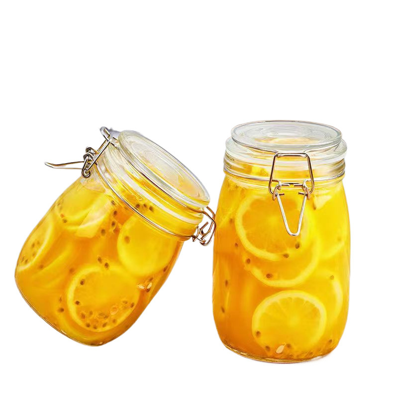 Tarro sellado de vidrio grueso, tanque de almacenamiento de miel de grado alimenticio, botella vacía de preservación fresca, jarra de kimchi en escabeche de vino, hogar