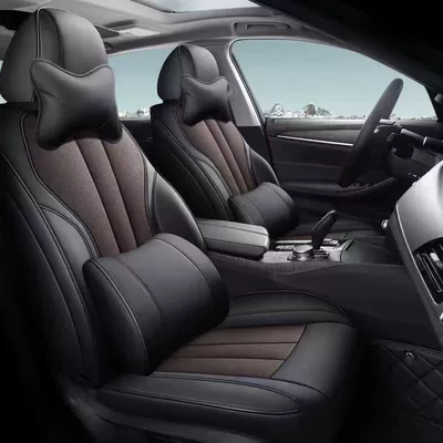 Car Texture Custom-Made Seat Covers, Modelə uyğun (Original) oturacaq örtükləri - black-coffee-deluxe-edition-five-seats-nappa-leather-full-surround-of-front-and-rear-rows