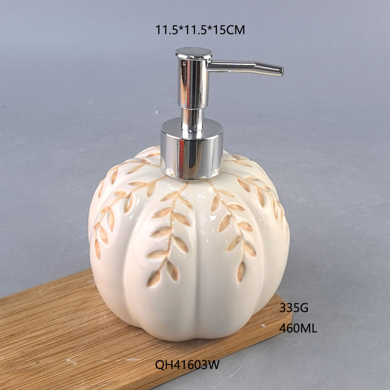 Halloween simple botella de baño desinfectante de manos botella de prensa de calabaza emulsión cerámica botella vacía sellado lata