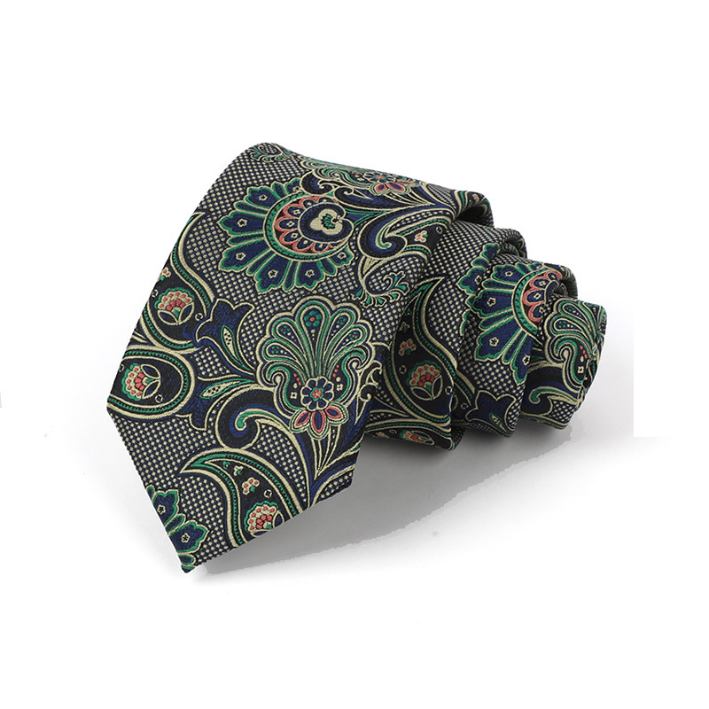 Corbata de hombre jacquard bordado 8CM poliéster seda corbata tejida hombre sentido superior l corbata logo diseño y producción