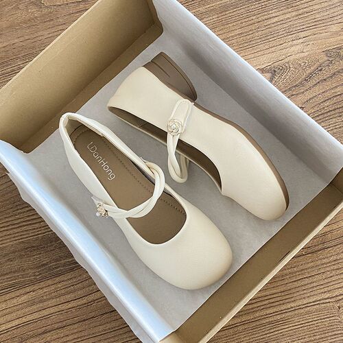 Mary Jane cheongsam shoes for women 2025 new summer matching skirt small leather shoes new Chinese round head all-matching single-layer shoes trend