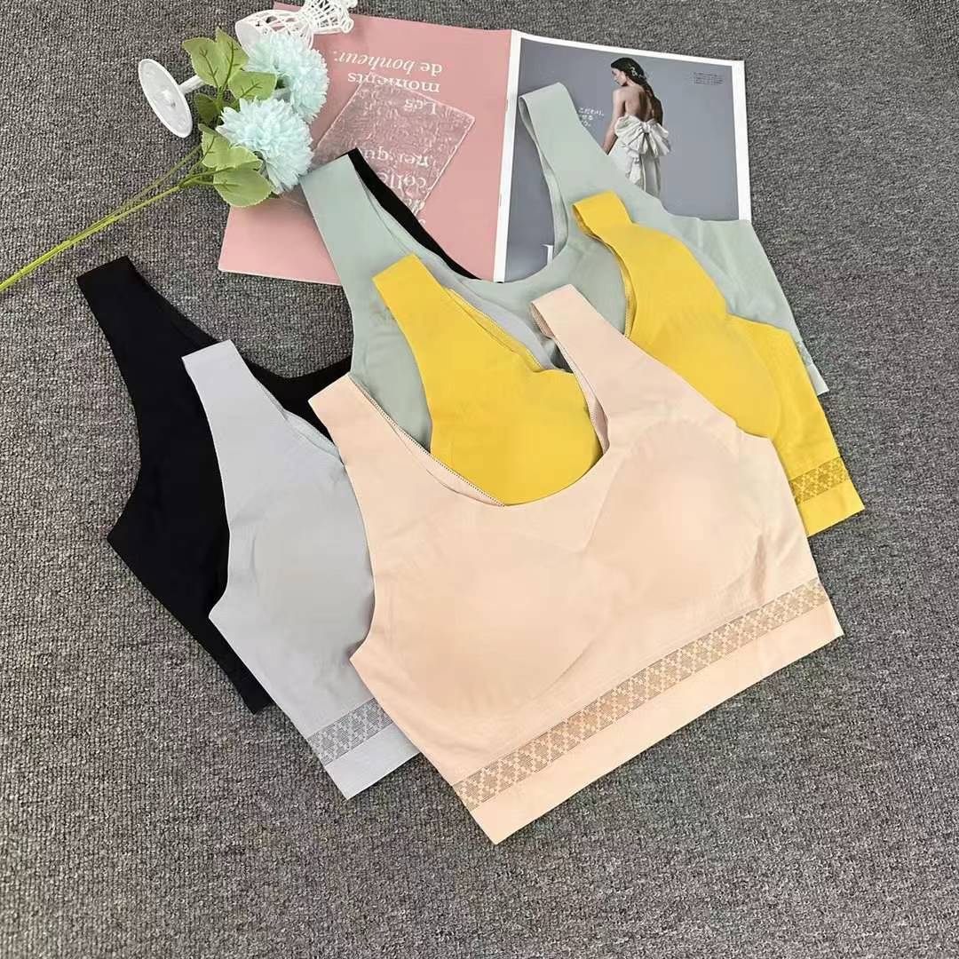 Nueva taza de látex que no deja marcas, chaleco de mujer con espalda hermosa de alta calidad, sujetador de yoga sin anillo de acero, ropa interior deportiva para mujer al por mayor