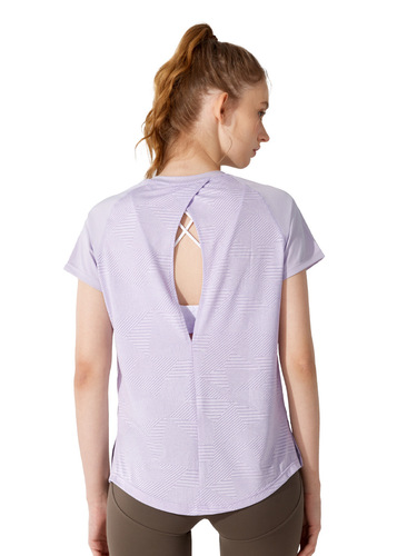 New yoga vest fitness wear sports top short-sleeved women's T-shirt breathable loose underwear quick-drying cover-up spring and summer