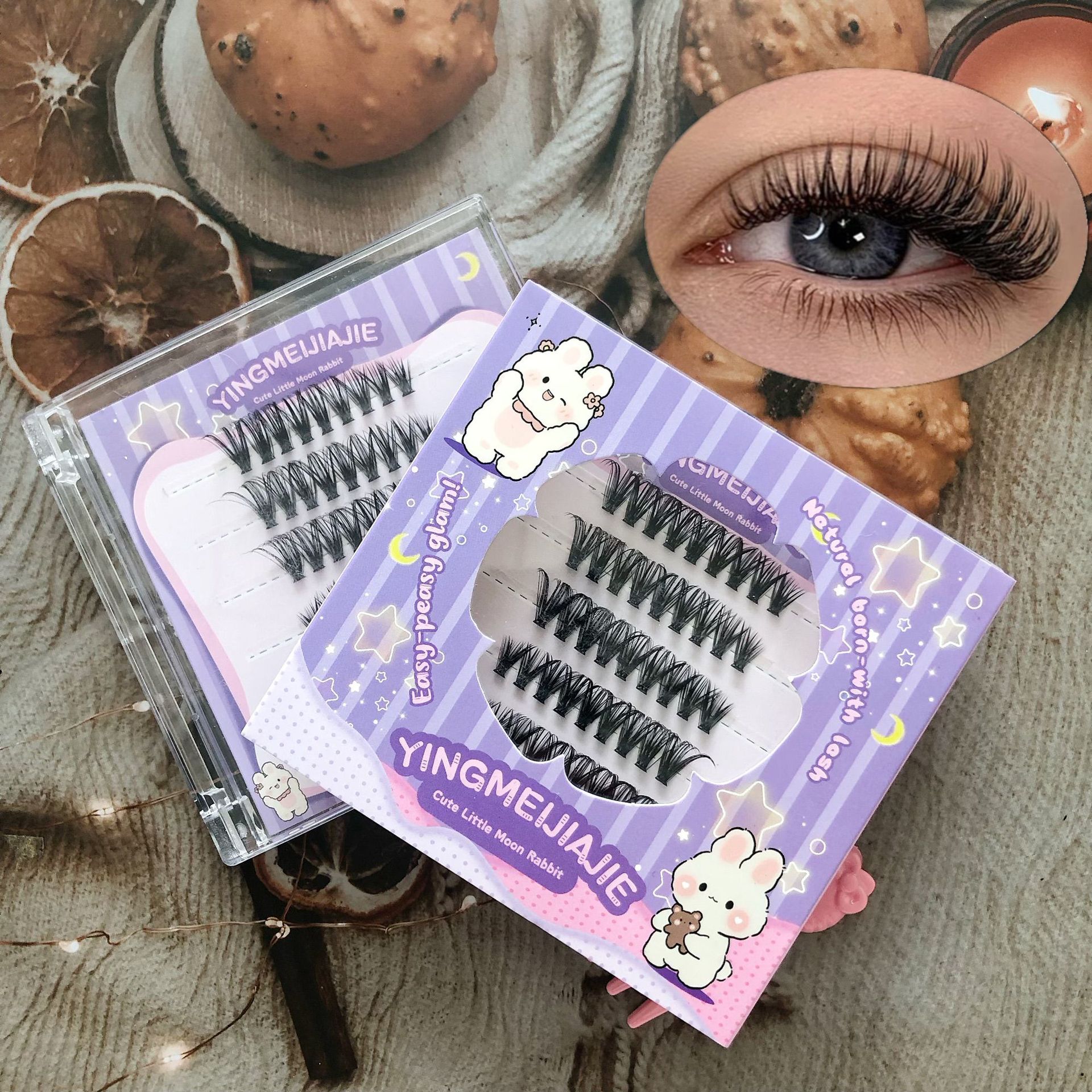 Las pestañas falsas transfronterizas sin pegamento son fáciles de comenzar. Las pestañas falsas sin pegamento de Amazon.