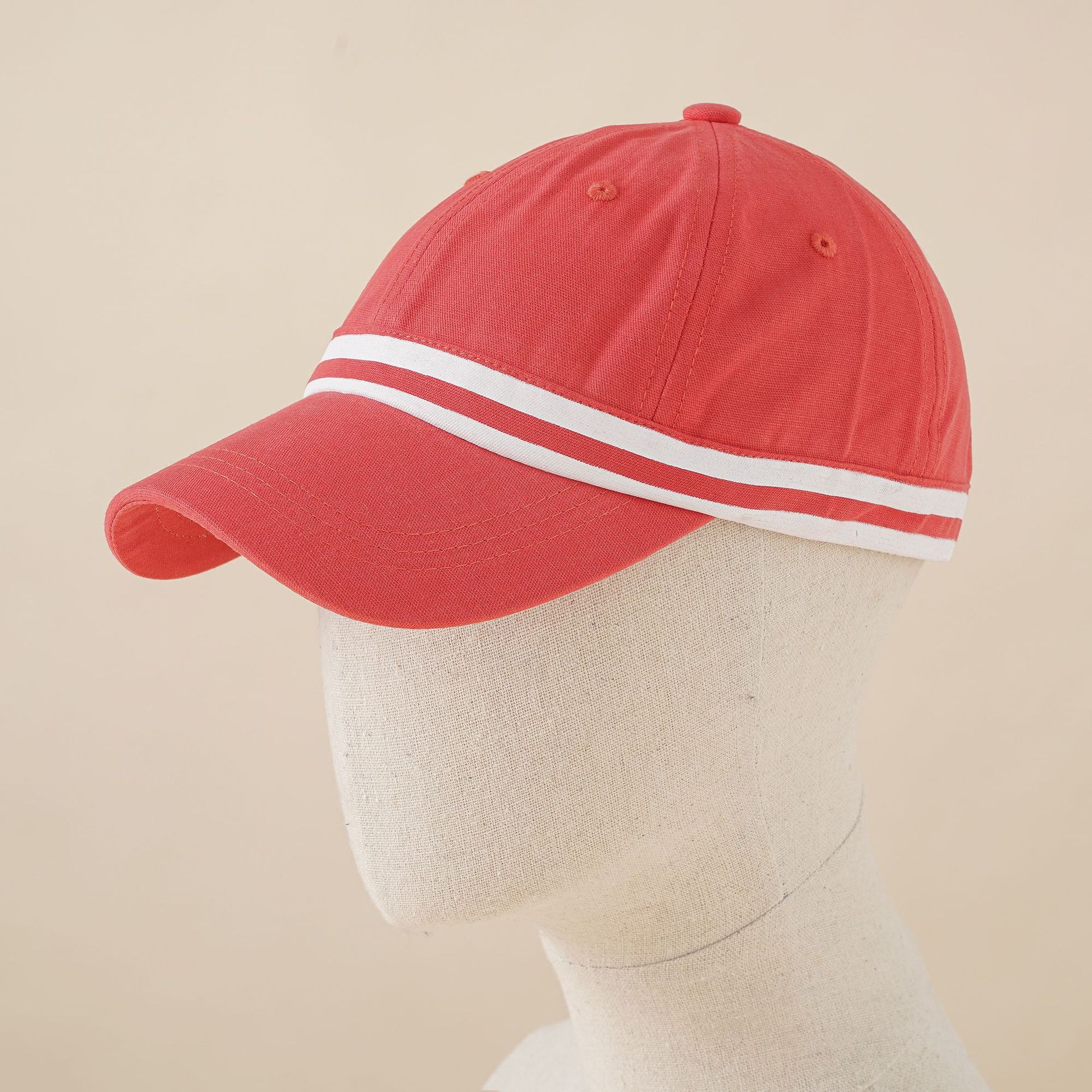 Nuevas actividades al aire libre para niños a rayas de dos colores Rojo simple moda sombrero de protección solar