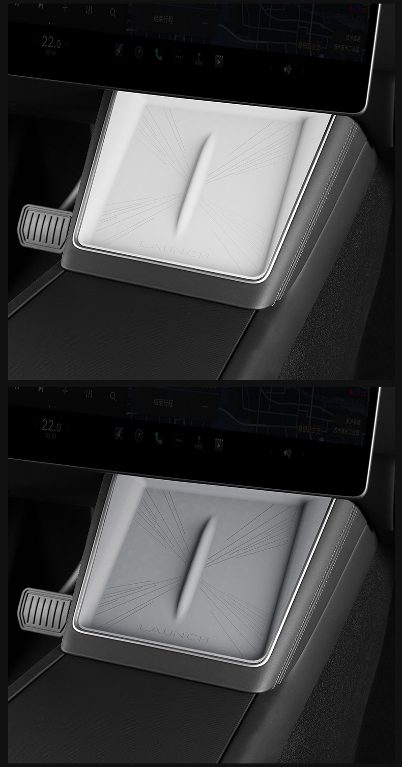 For Tesla Huanxin ModelY Central Control Wireless Charging Mat Silicone Anti-Slip Mat Interior Protection Accessories