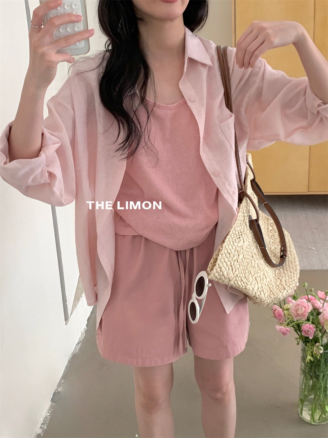 Áo sơ mi chống nắng nữ tay dài cổ bẻ dáng rộng chất liệu mỏng nhẹ — Vàng nhạt, xanh nhạt, Xanh Hàn, Xanh lá cây nhạtcolor chi tiết 69