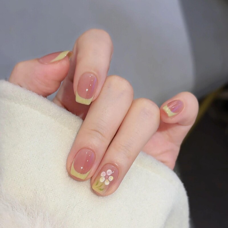 Yuanxi Nude Color Long Handmade Wearable Nails 2026 Spring/Summer New French Style High-End Niche Whitening Nail Tips Yuanxi Nude Color Long Handmade Wearable Nails 2026 Spring/Summer New French Style High-End Niche Whitening Nail Tips