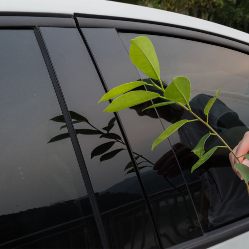 Suitable for Toyota Camry 2018- window trim 6PCS bright black center pillar sticker