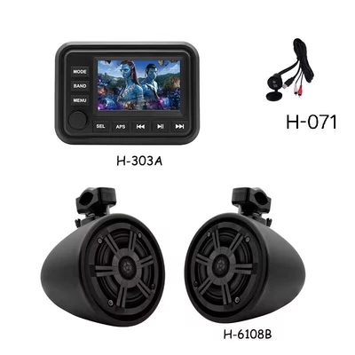 beach motorcycle, RV outdoor: Avtomobil ehtiyat hissələri - h303a-main-unit-plus-2-6108b-wall-mounted-speakers-comes-with-a-usb-05m-extension-cable