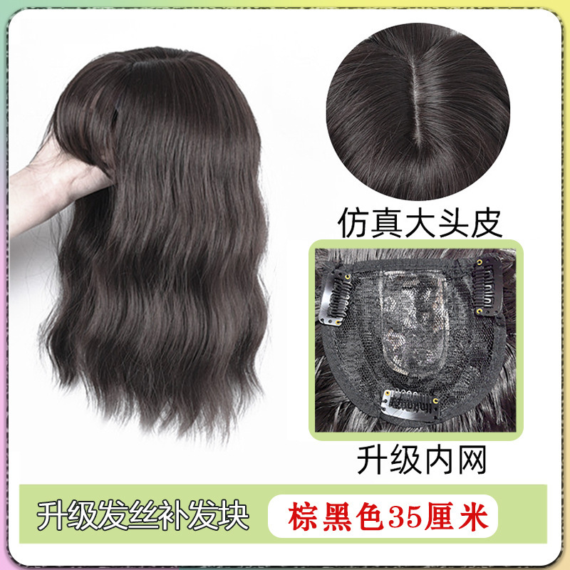 Postizo de Cabello Rizado para Coronilla de Fibra de Alta Temperatura image 11