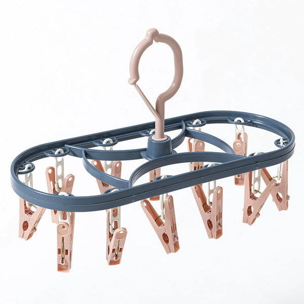 (Pink+dark blue) Oval 12 clips