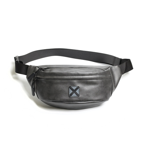  new Korean style men's leather small chest bag crossbody bag casual street mobile phone bag waist bag back shoulder bag batch