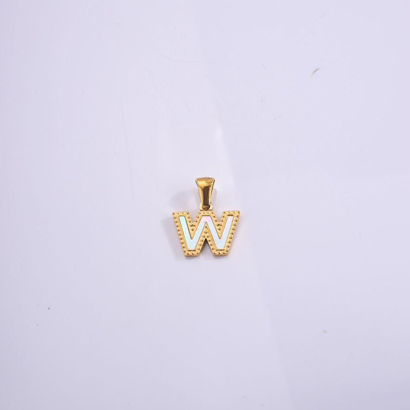 Nuevo caliente 26 letras inglesas collar pulsera colgante de acero titanio personalidad letras goteando accesorios colgante