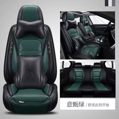 Modelə uyğun (Original) oturacaq örtükləri Enclosed Seat Covers, Wear-Resistant and Dirt-Resistant - dark-green-five-seater-luxury-version-leave-a-message-about-the-model-year