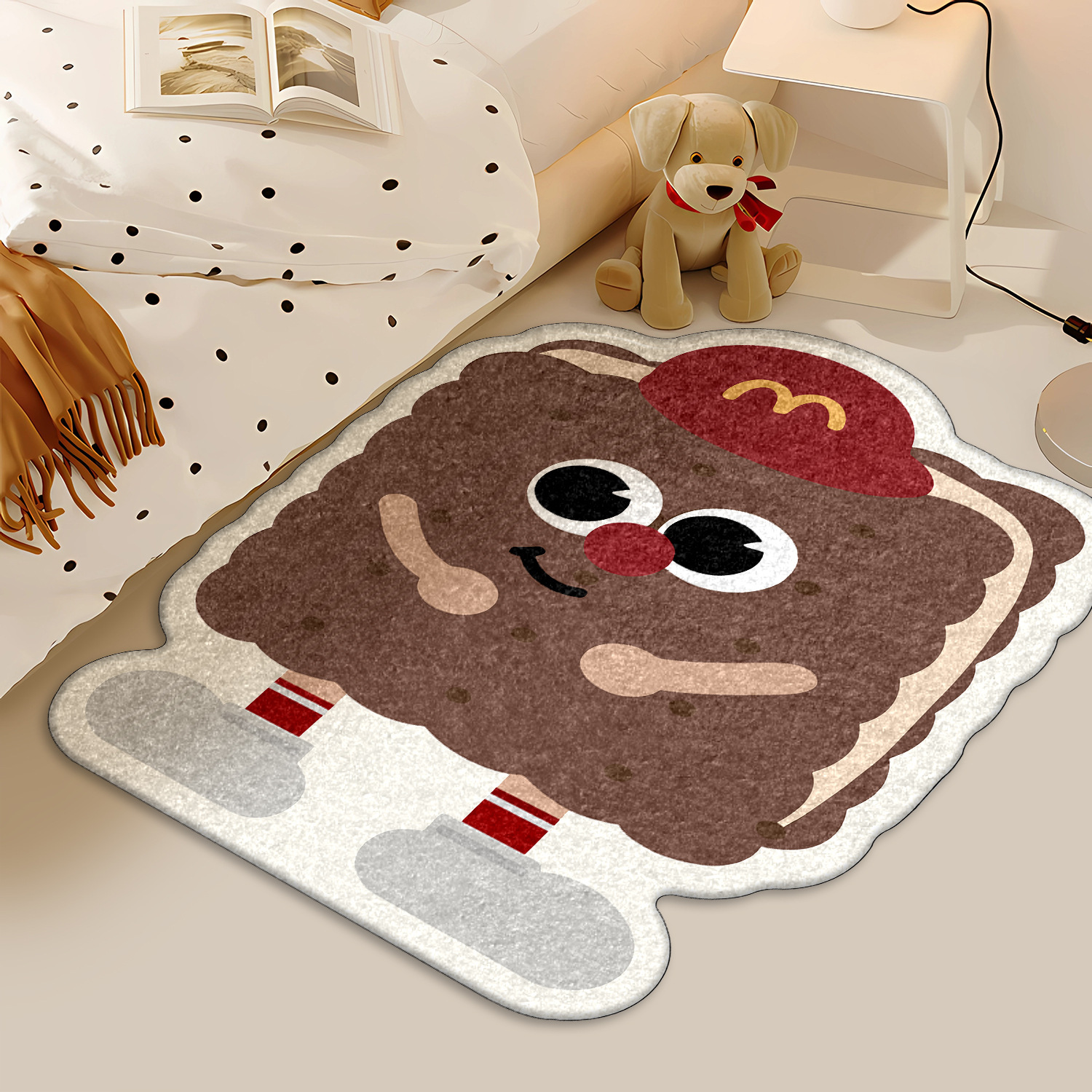 Cue And Rendy Oas-shaped Imiaion Cashmere Floor Bedroom Bedside Decoraive Foo Ma, Enrance Door Dus Removal_voghion.com