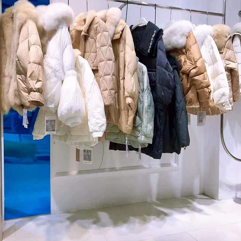 Костюм из гусиного пуха 23, новый элитный легкий роскошный китайский стиль, длинный мех лисы, норковый мех, брендовая скидка, поставка женской одежды