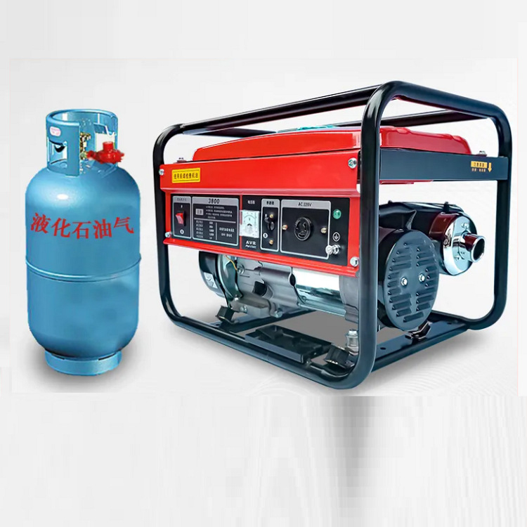 山东厂家现货双电压电启动液化气发电机 野外施工小型燃气发电机