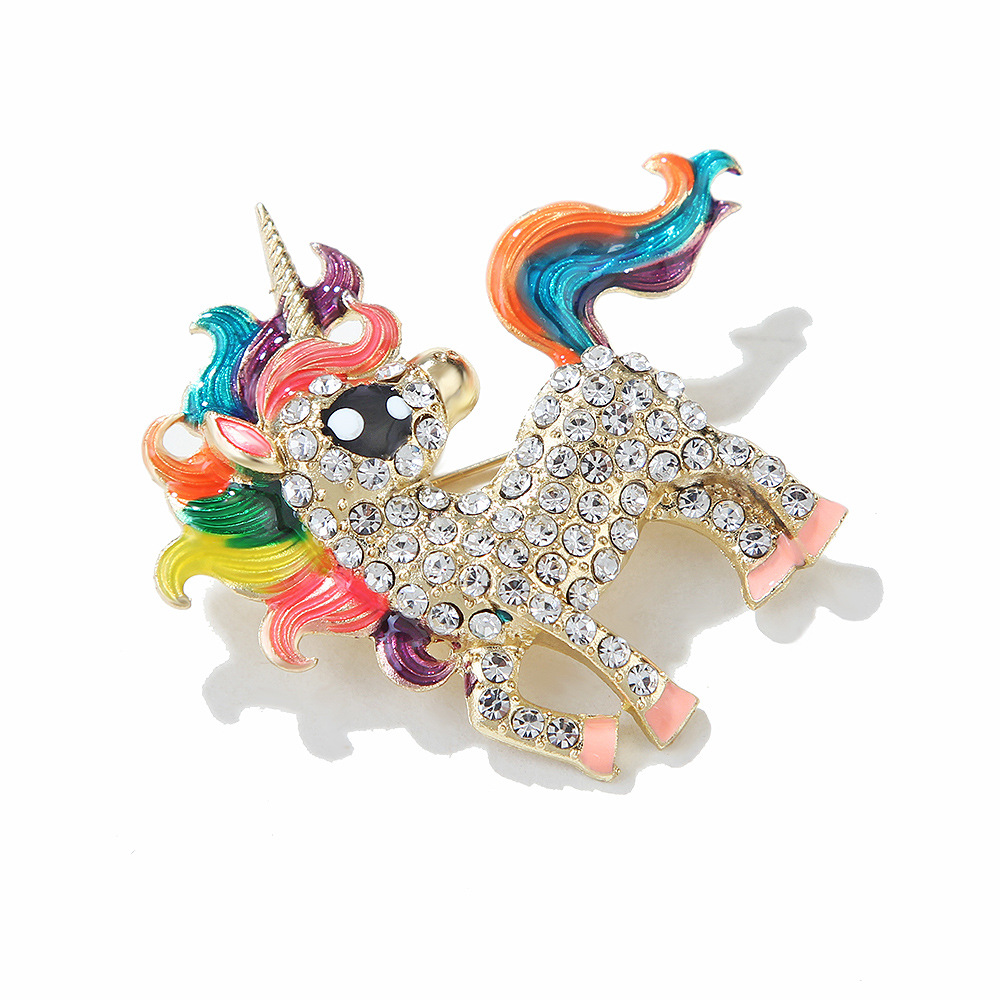 Brooches Classification Family Gathering, Party Occasion Cute Pin Alloy Enamel Plating Inlay Rhinestones Unisex Brooches