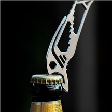 EDC口袋卡片工具 多功能组合开瓶器扳手螺丝 快速结绳扣工具