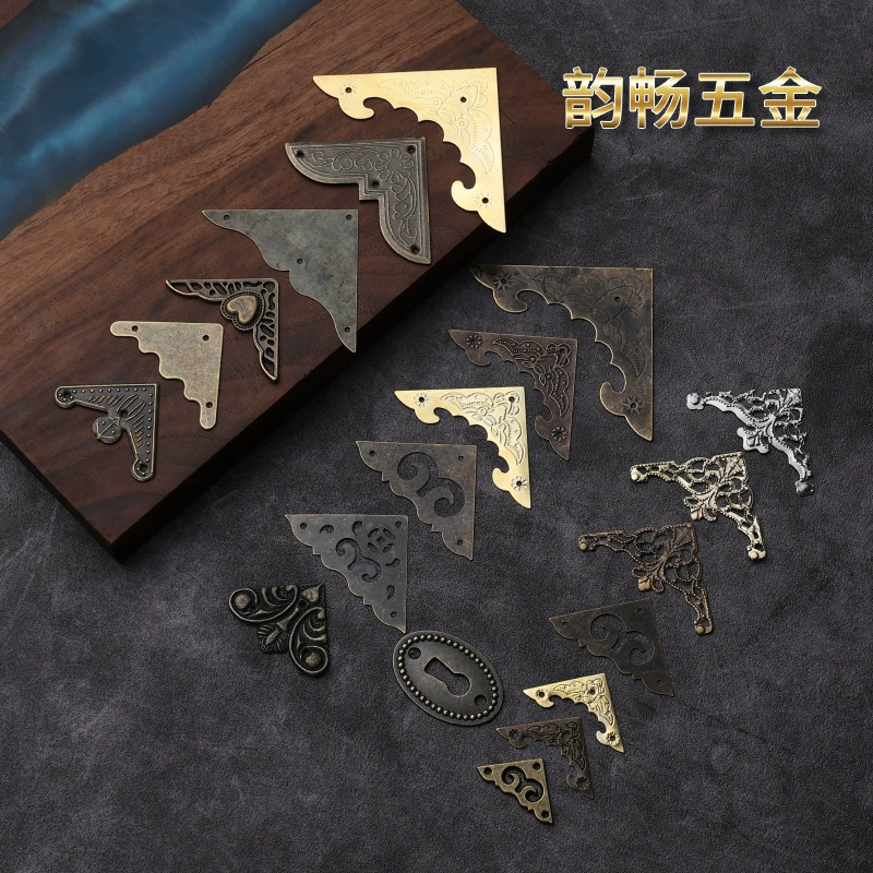 25/40/59 мм летучая сила треугольник деревянная коробка Декоративный уголок Утюг Подарочная коробка обертка угловая нашивка угол Винтаж