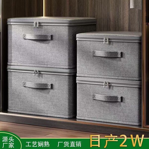 Foldable big capacious storage box for home use
